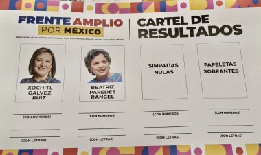 Frente Amplio por México presenta papeletas para su elección primaria del domingo