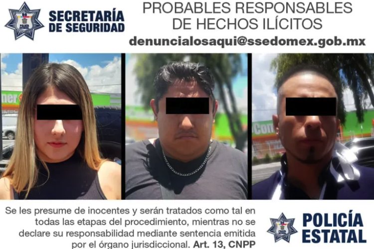 Detienen a presuntos integrantes de un grupo criminal en Metepec, Edomex