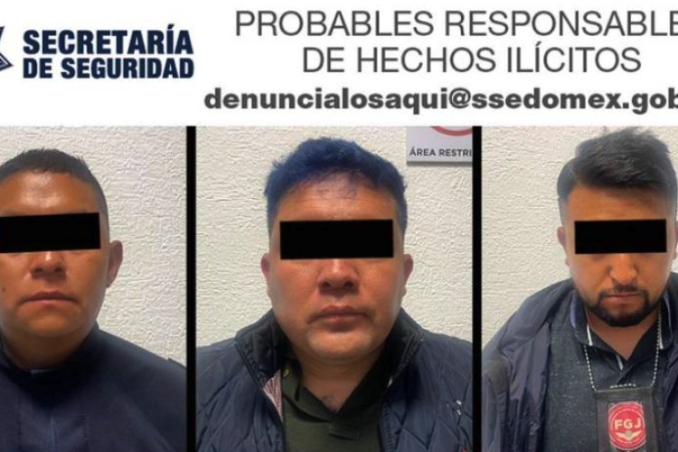 Capturan a presuntos extorsionadores en el Edomex; dos son policías