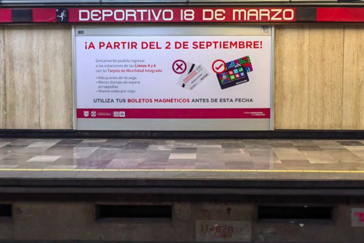 Líneas 4 y 6 del Metro de la CDMX ya no aceptarán boletos desde septiembre