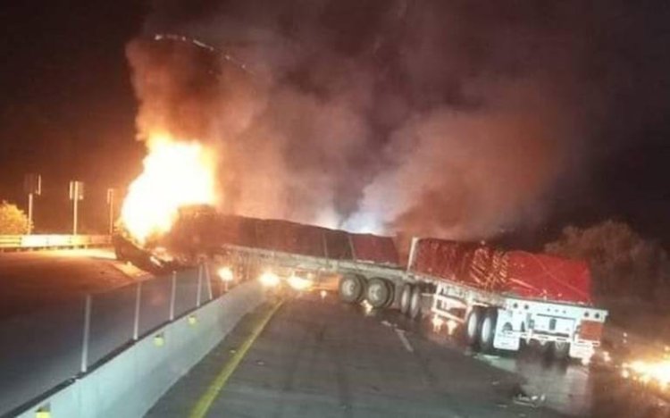 Tráiler se incendia en Arco Norte y provoca caos vial en autopista México-Puebla