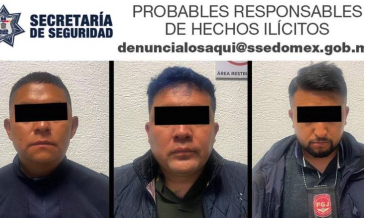 Capturan a presuntos extorsionadores en el Edomex; dos son policías