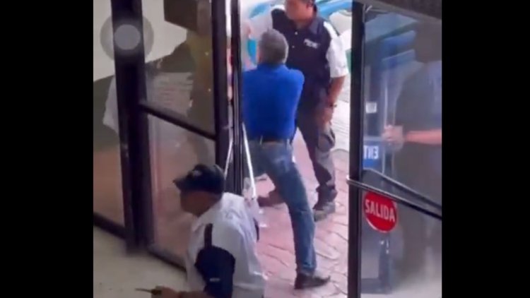 Video: encargado de farmacia en IMSS de Guaymas, Sonora, agrede a manifestante
