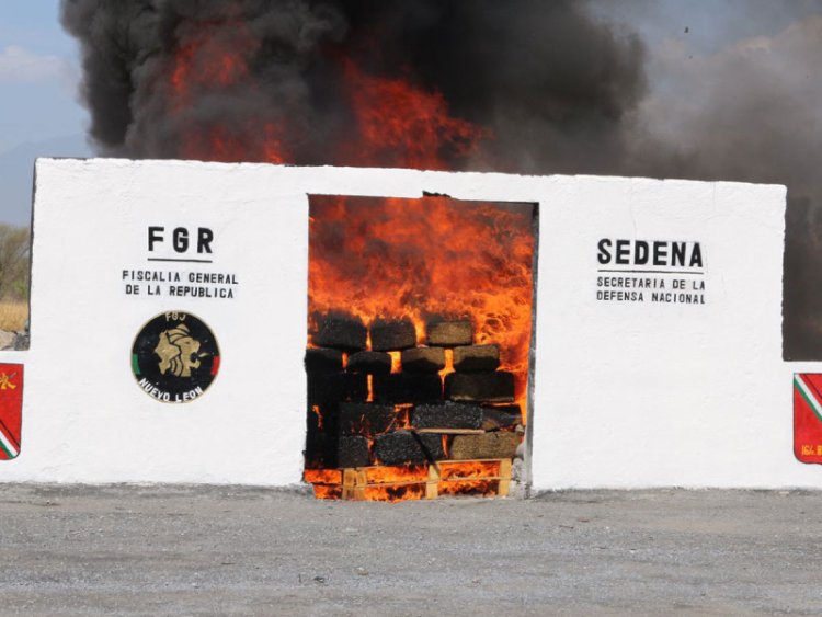 Incendian más de 400 kilos de droga en Nuevo León