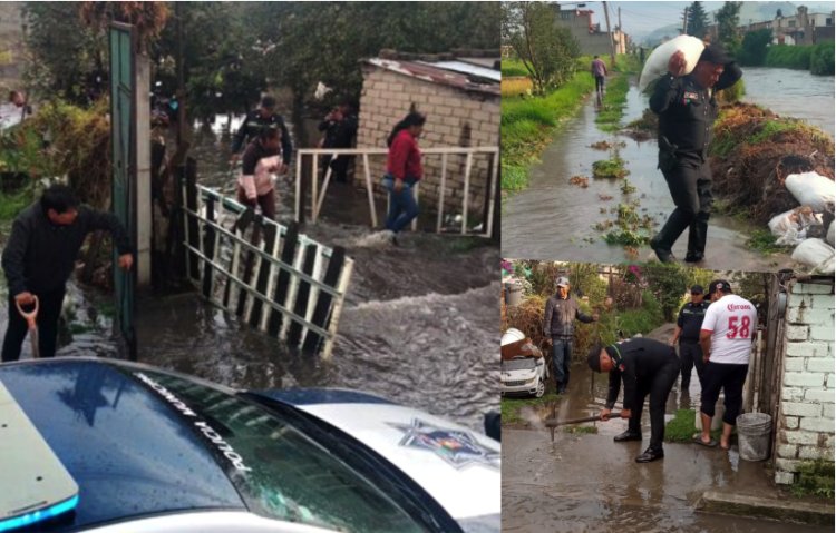 Por lluvias se desborda río Tejalpa en Toluca, Edomex; varias familias fueron afectadas