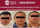 Detienen a tres presuntos extorsionadores de transportistas en Naucalpan, Edomex