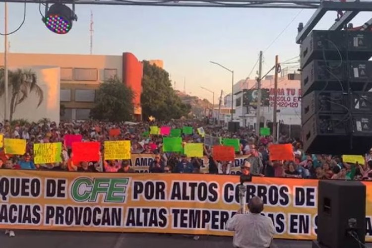 Afectados marchan en contra de las altas tarifas de la CFE