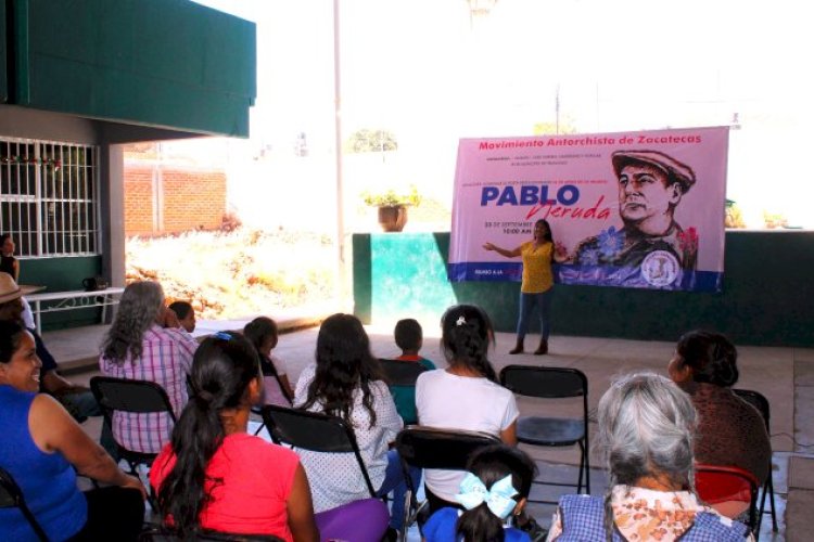 Movimiento Antorchista realiza Jornada Nacional de Declamación en homenaje al poeta Pablo Neruda