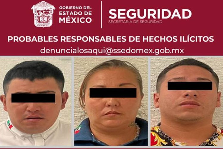 Detienen a tres presuntos extorsionadores de transportistas en Naucalpan, Edomex
