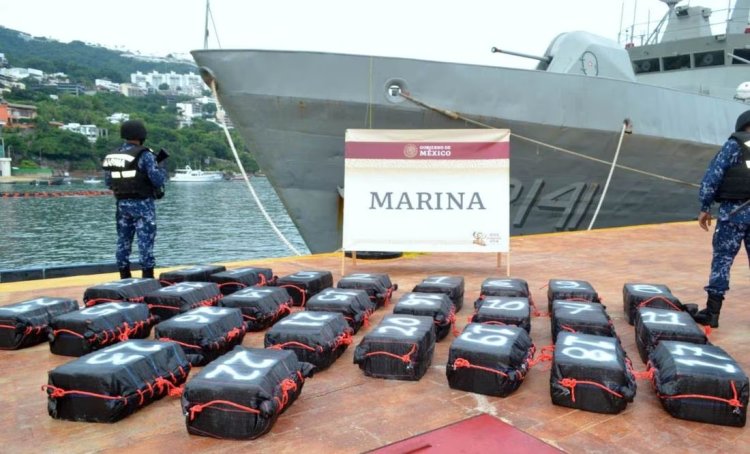 Marina asegura casi una tonelada de presunta cocaína en Acapulco