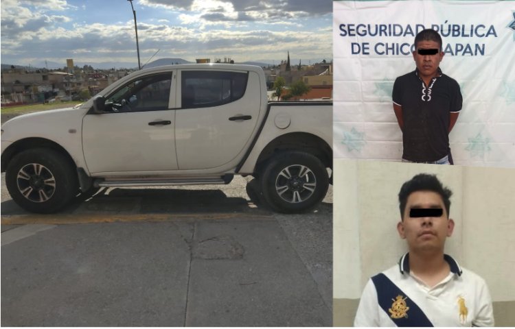 Detienen a presuntos ladrones de tiendas en Chicoloapan, Edomex