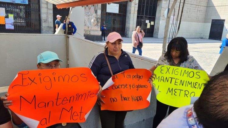 Con protesta en metro Balderas exigen la reapertura de la Línea 1 del STC Metro