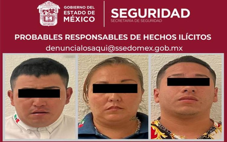 Detienen a tres presuntos extorsionadores de transportistas en Naucalpan, Edomex