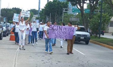 Se manifiestan trabajadores del Poder Judicial de la Federación, por recortes de la 4T