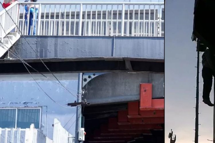 Encuentran a persona colgada de un puente cerca del metro Pantitlán de la CDMX