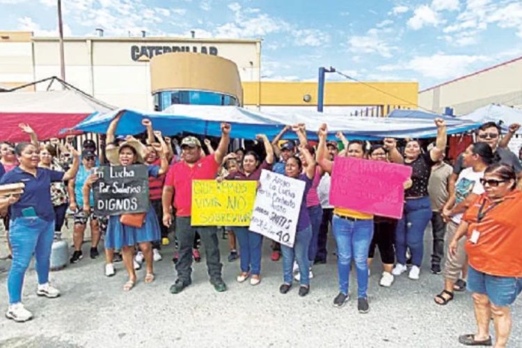 Huelga en maquiladora Caterpillar en Nuevo Laredo