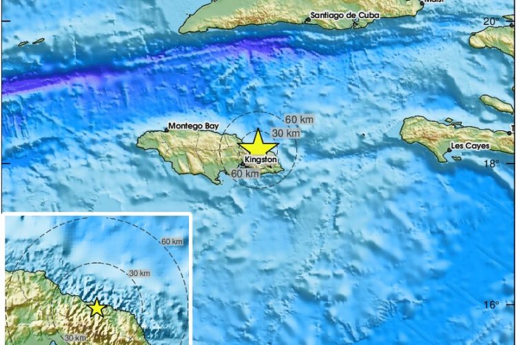 Reportan sismo de 5.7 grados en la isla de Jamaica