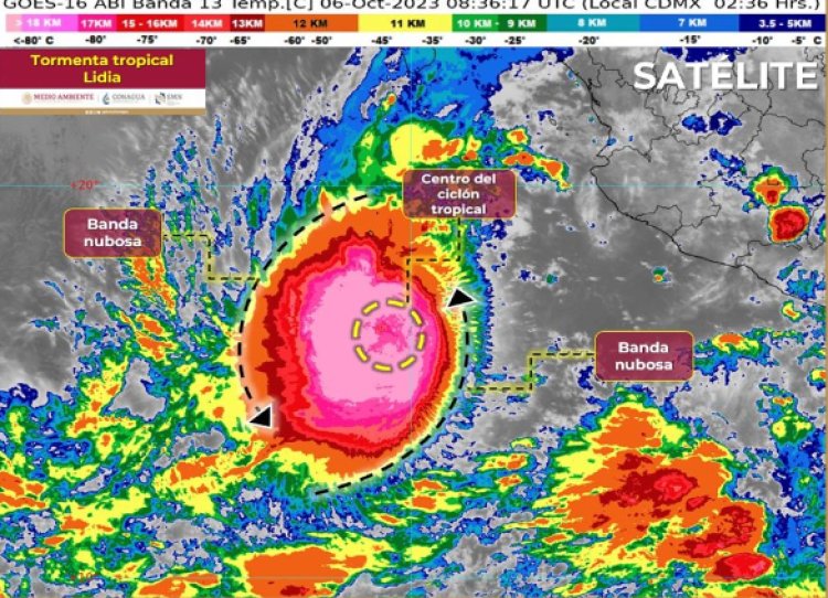 Tormenta tropical ‘Lidia’ evolucionará a huracán categoría 1