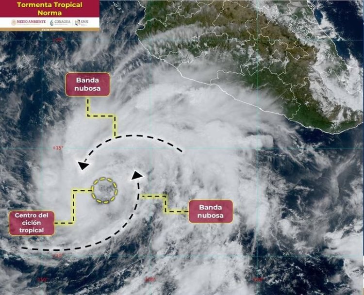 Se esperan lluvias intensas por tormenta tropical Norma