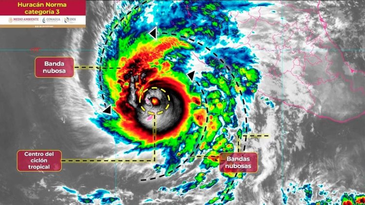 Huracán Norma traerá lluvias intensas y vientos fuertes al oeste del país