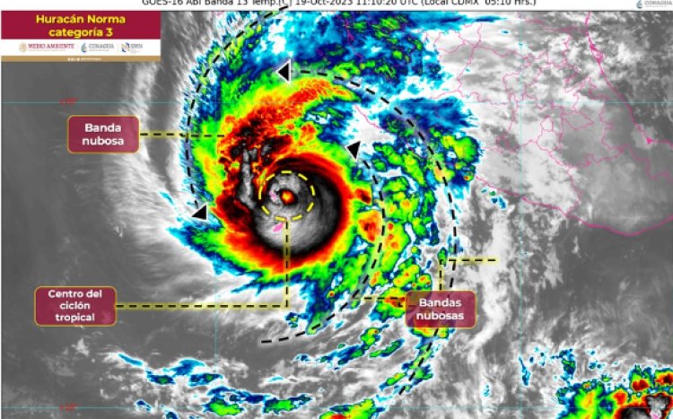Huracán Norma se eleva a categoría 4