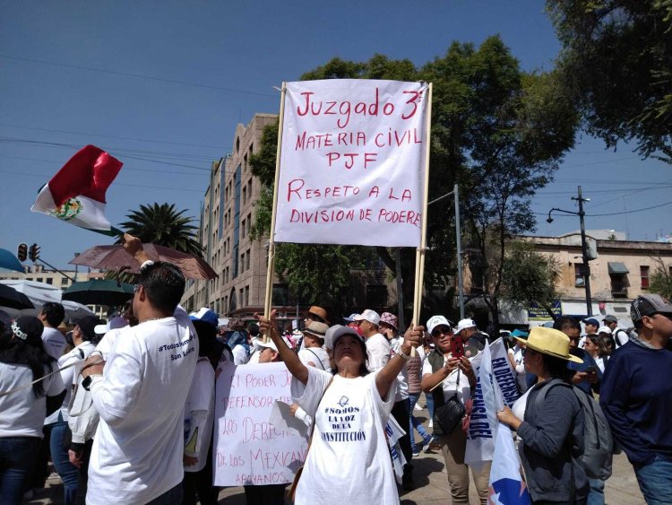 Marcha de trabajadores del PJF por eliminación de fideicomisos