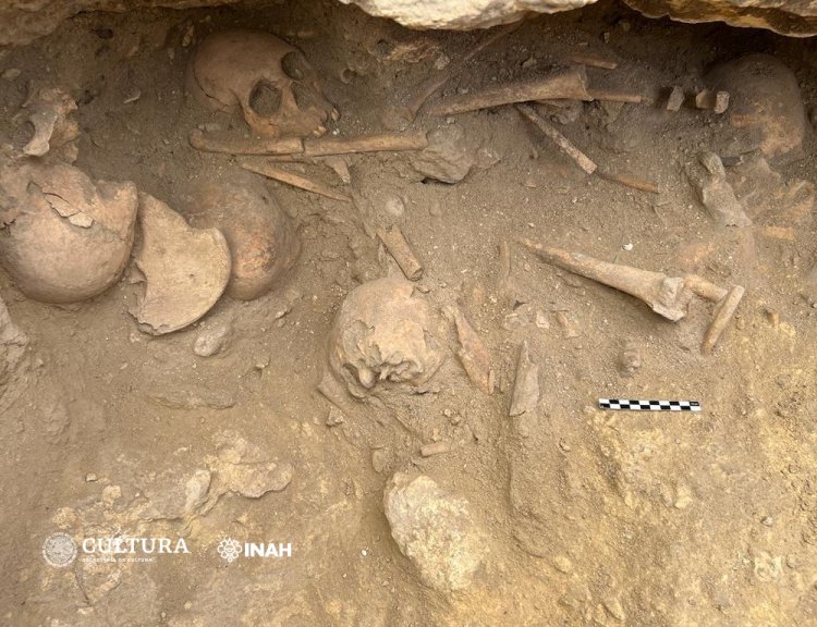 INAH explora tumba intacta por mas de mil 500 años en Puebla