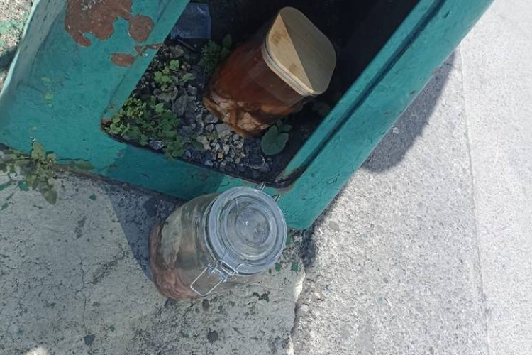 Dejan frascos con cerebros en calles de Toluca, Edomex