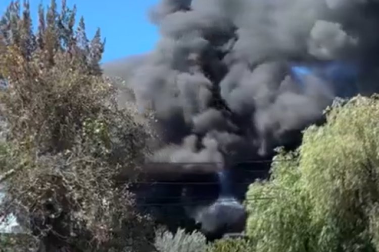 Reportan incendio de bodega en Texmelucan en el estado de Puebla