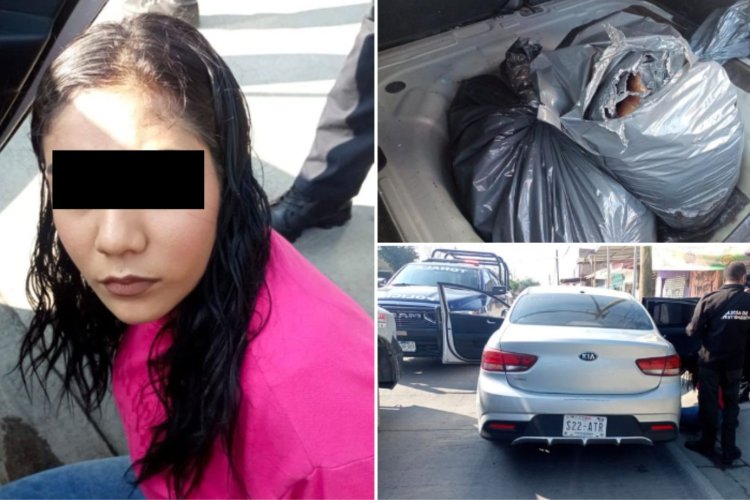 Detienen a mujer que llevaba un descuartizado en su carro en Jalisco