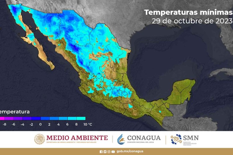 Prevén que temperatura alcanzará -5 grados en 9 estados del país