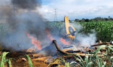 Se desploma helicóptero de la CFE en Morelos; hay tres muertos