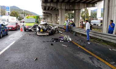 Se registró fuerte choque en la carretera México-Toluca