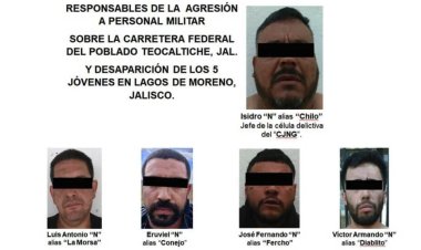 Capturan a célula del CJNG ligados a desaparición de jóvenes en Lagos de Moreno, Jalisco