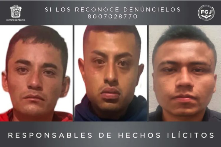 Sentencian a tres sujetos tras comprobar su participación en robo con violencia en el Edomex