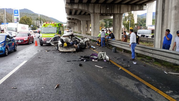 Se registró fuerte choque en la carretera México-Toluca