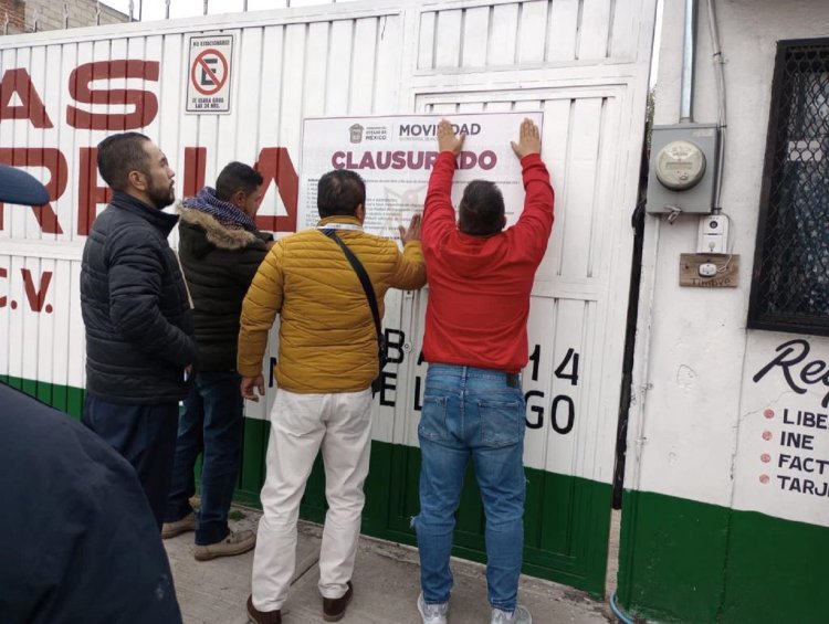 Durante operativo clausuran depósitos de vehículos en varios municipios del Edomex