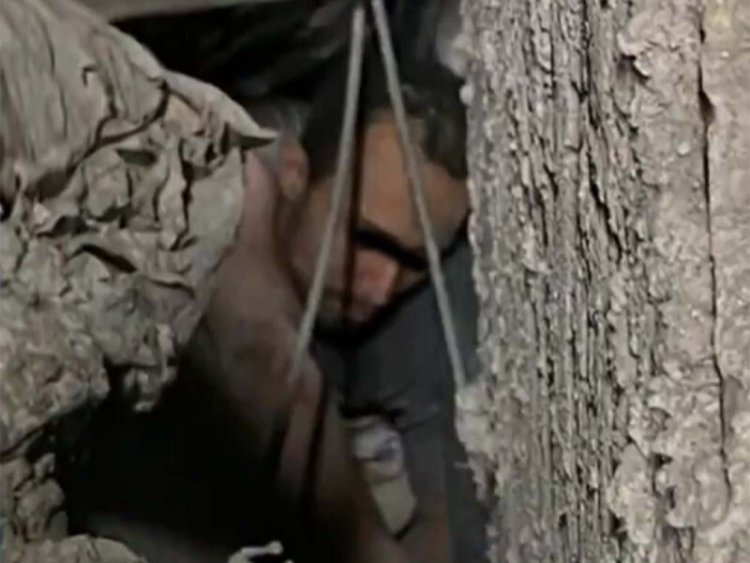 Bomberos rescatan a ladrón que quedó atrapado entre dos paredes
