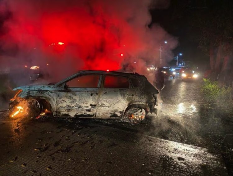 Se registra noche violenta en Tabasco por balacera y quema de vehículos