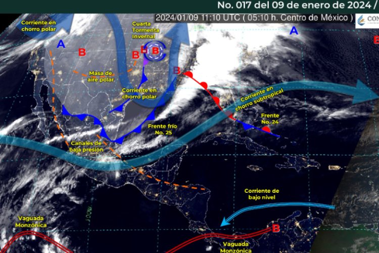 Pronostico del clima para este 9 de enero