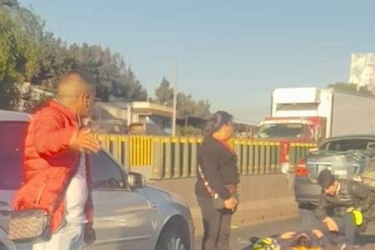 Choque en la autopista México-Puebla deja dos lesionados