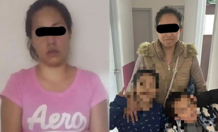 Detienen a madre por golpear brutalmente a sus hijos con un palo, EDOMEX