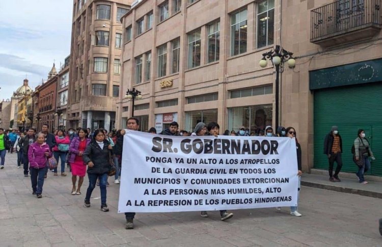 Habitantes de la huasteca potosina protestan contra el gobierno de Gallardo