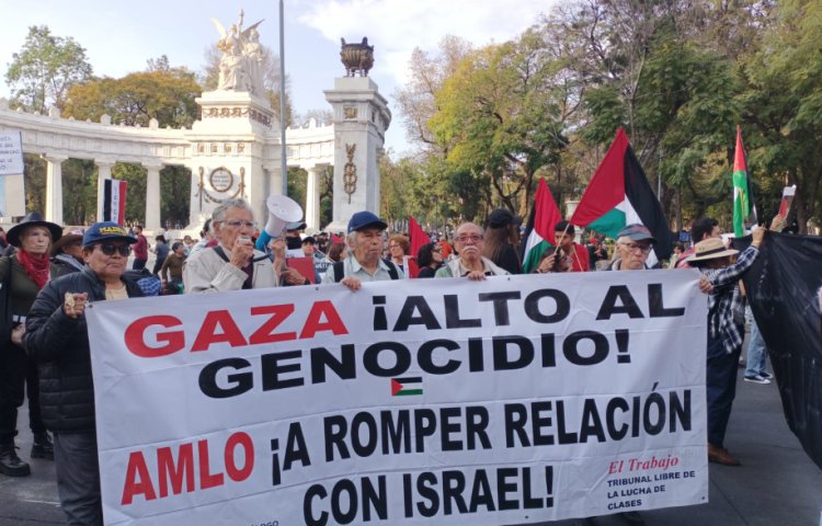 Manifestantes mostraron su apoyo a Palestina en CDMX