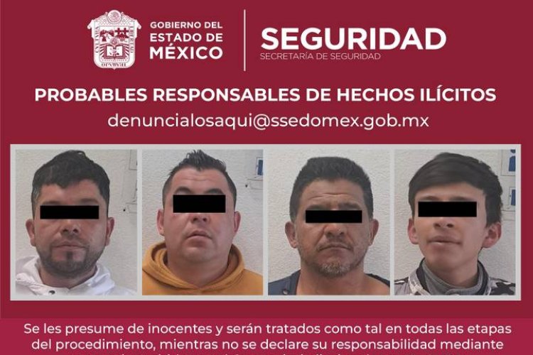 Detienen a banda de asaltantes que operaba en La Marquesa en el EDOMEX