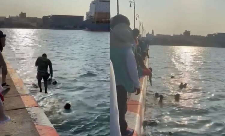 Bebé cae al mar junto con su carriola en Malecón de Veracruz