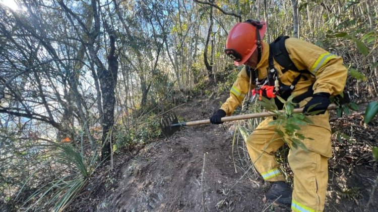 Combaten incendio que terminó con 10 hectáreas en Nuevo León