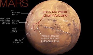 Descubren volcán gigante en el ecuador de Marte