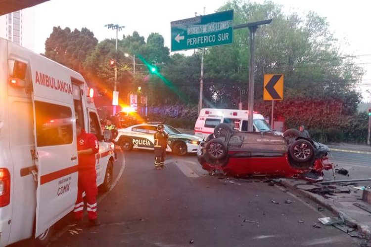 Muere pareja en accidente de transito en la alcaldía Álvaro Obregón, CDMX