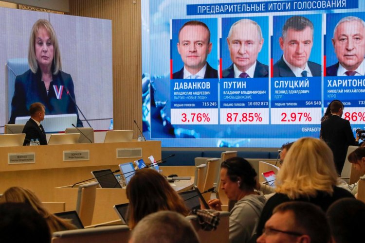 Más de 98 millones de rusos votan a favor de reelección de Putin